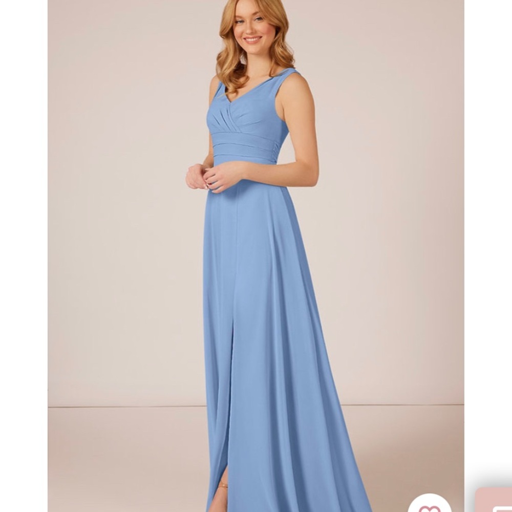 Azazie Steel Blue Dress